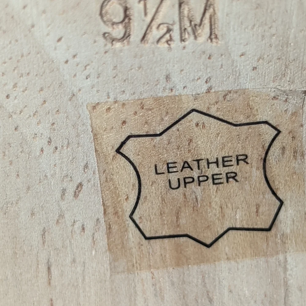 New LOFT Missy Leather Mule Wooden Block Wedge 9.5 M